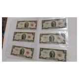 6 - $2 1953 SERIES A-B NOTES