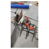 5 METAL SIHLOUET TARGETS AND 2 STANDING METAL SHOO