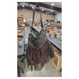 LEATHER FRINGE HANDBAG