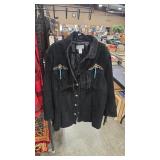 VIA ACCENTI LEATHER JACKET TURQUOISE COLOR  ACCENT
