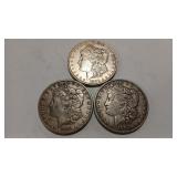 1883 - 1884 &1887  MORGAN DOLLARS