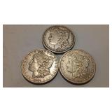 1883 - 1884 O & 1887 O MORGAN DOLLARS
