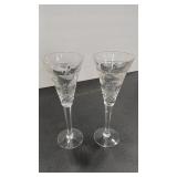 2 - WATERFORD CHAMPAGNE FLUTES