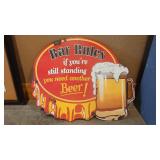 'BAR RULES' METAL SIGN