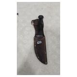 WEST-CUT 4' FIXED BLADE KNIFE WITH LEATHER SHEATH