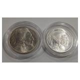 2 -  1 OZ SILVER BUFFALOS