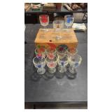 FISH BOWL VTG BEER GLASSES & PABST BOX