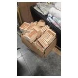 WOOD CRATES & WICKER BASKETS