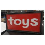 'TOYS'  LIGHTED SIGN - NEEDS WORK