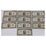 10 - $2  1953 SERIES NOTES
