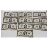 10 - $2 1976 SERIES MIXED SEQUENCIALS