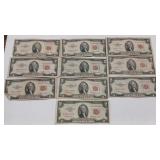 10 - $2  1953 SERIES NOTES