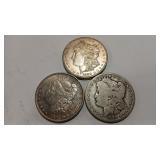 1889 O - 1890 O & 1891 MORGAN DOLLARS