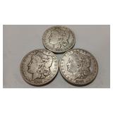 1889 O - 1890 O & 1891  MORGAN DOLLARS