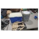 FOLDIONG CAMP CHAIR, GOTT 30 COOLER, AND ARTIC BOY
