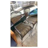 2 OUTDOOR METAL PATIO SEATS