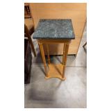 MARBLE TOP ACCENT/PLANT STAND