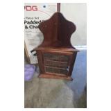 WOOD CORNER SHELF CABINET