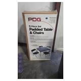 5 PC PADDED TABLE AND CHAIRS