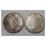 2 - 1878 S & 1878  MORGAN DOLLARS