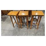 3 - PINE LOG STYLE STOOLS