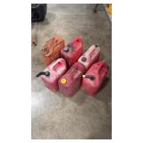 6 ASSORTED GAS CANS