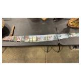 EMBELLISHED PAINTED 2 HANDLE SAW