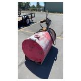 100 GALLON METAL FUEL TANK W/ PUMP