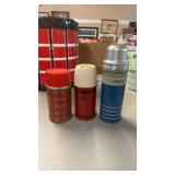 3 SMALL THERMOS BOTTLES