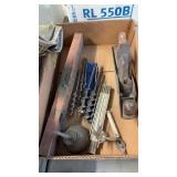 BX W/ VINTAGE TOOLS, WOOD LEVEL, STANLEY WOOD
