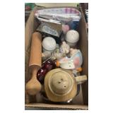 2 BX W/ SALT & PEPPER SHAKERS, VASE, CARDS, DVD