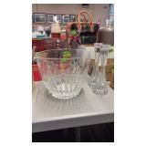 GORHAM BOWL & 2 MIKASA CANDLE STICKS