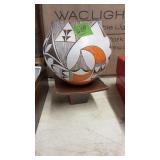 VINTAGE OKOMA PUEBLO POLY CHROME POTTERY JAR W/