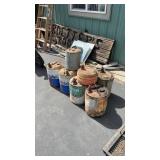 GROUP OF OIL CANS & FUEL CANS