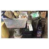 GROUP W/ LUGGAGE, VACUUM, LIFE JACKETS &