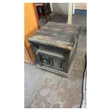 RUSTIC WOOD END TABLE