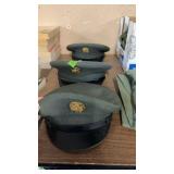3 MILITARY HATS