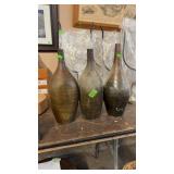 3 DECORATIVE BOTTLES
