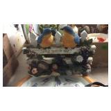 BIRD FIGURINE & CLOCK