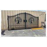 16FT DECORATIVE IRON DRIVEWAY GATES