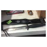 GERBER DIVING STYLE KNIFE W/ LEATHER SHEATH