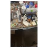 3 BX OF HOME DECOR ITEMS, NEW FIRST AID KIT,