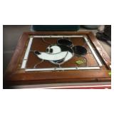 CUSTOM MADE VINTAGE MICKEY MOUSE STAINED GLASS
