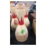 3 HALF BOWLING PINS