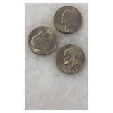3 EISENHOWER DOLLARS