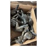 BX OF IRON HAND COAT HOOKS