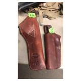 2 LEATHER HOLSTERS