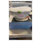 6 PC METAL PORCELAIN JUMBO BOWL SET