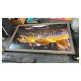 FRAMED BROWN TROUT PHOTOGRAPH