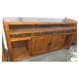 OAK TILE FRONT CONSOLE TABLE